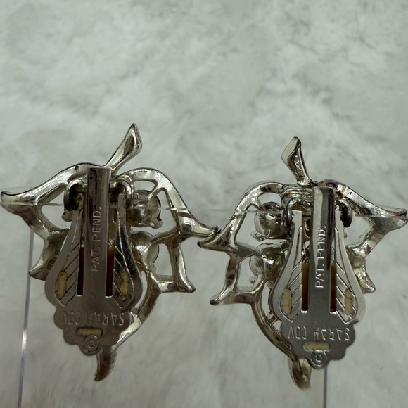 Vintage Sarah Coventry Aurora Borealis (iridescent) Clip-on Earrings - Picture 6 of 9